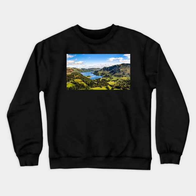 Lake Ullswater and Valley Crewneck Sweatshirt by Reg-K-Atkinson